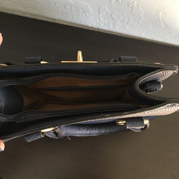 Mini navy bag with gold locks and more!! Authentic - Picture 5 of 5